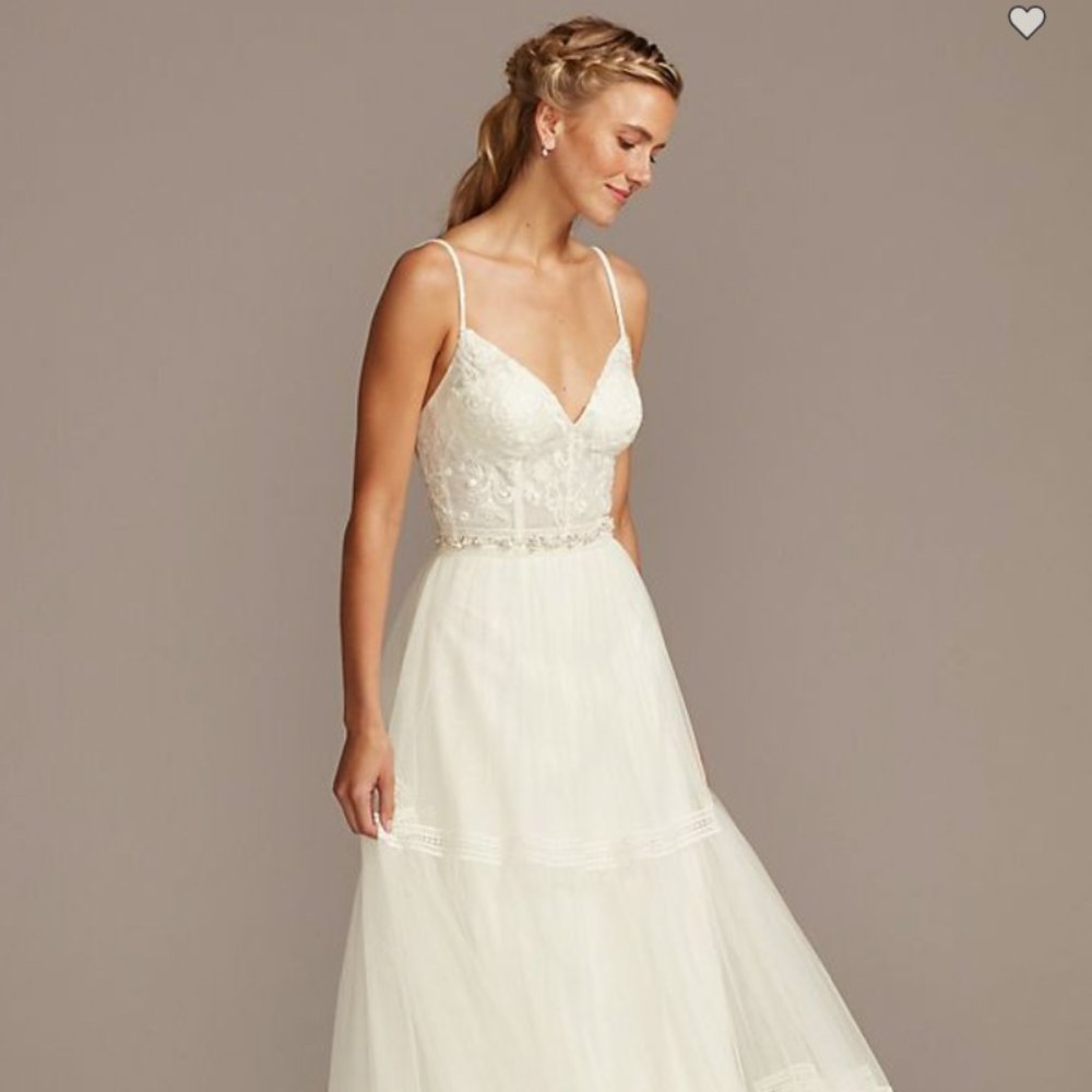Melissa Sweet MS251209 Chiffon A-Line Bridal Gown